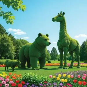 Grass sculptures