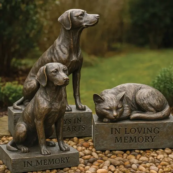 custom memorial sculpture pet dog and cat and more